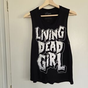 Rob Zombie Black Graphic Tank Top Women's S Living Dead Girl
